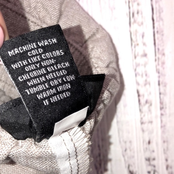 Lane Bryant linen blend tan pants size 14 - Picture 6 of 6